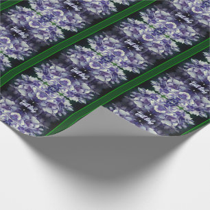 Blue Hydrangea Petals Personalisiert Geschenkpapier