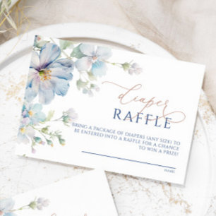 Blue Hydrangea & Rose Blume Windelwindkarte Begleitkarte