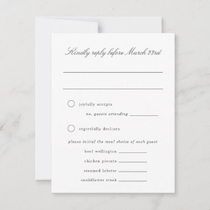 Blue Hydrangea RSVP-Karte für die Hochzeitsfeier RSVP Karte