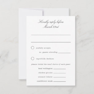 Blue Hydrangea RSVP-Karte für die Hochzeitsfeier RSVP Karte