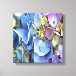 Blue Hydrangea Shrub Artistic Bossom Leinwanddruck