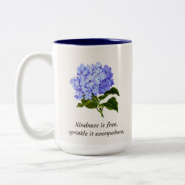 Blue Hydrangea Sprinkle Zweifarbige Tasse