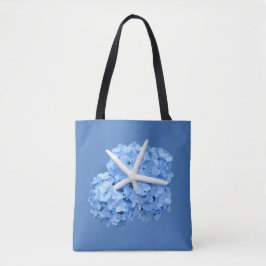 Blue Hydrangea Starfish Beach Hochzeitsgeschenktas