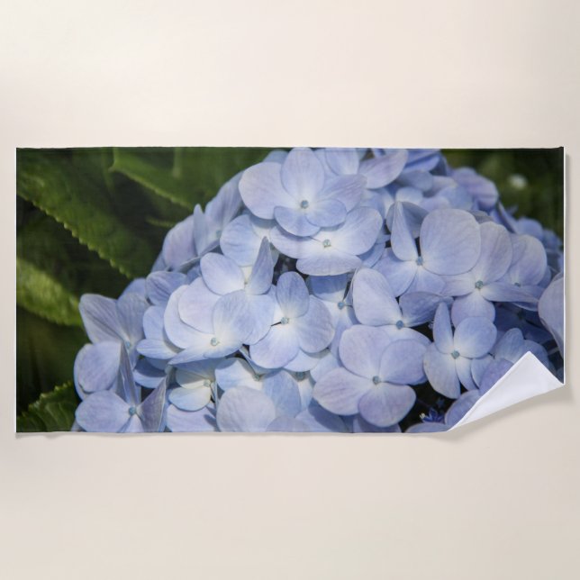 Blue Hydrangea Strandtuch (Vorderseite)