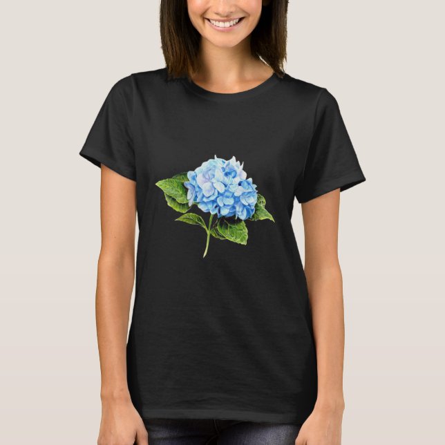 Blue Hydrangea T-Shirt (Vorderseite)