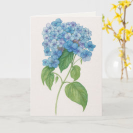 Blue Hydrangea Thinking of You Card Karte