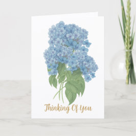 Blue Hydrangea Thinking of You Card Karte