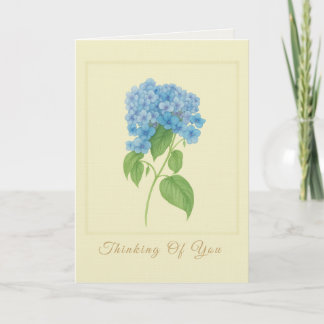 Blue Hydrangea Thinking of You | Printable Greetin Karte