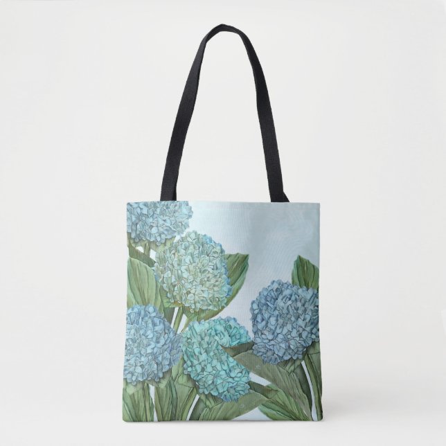 Blue Hydrangea Tote Bag (Vorderseite)