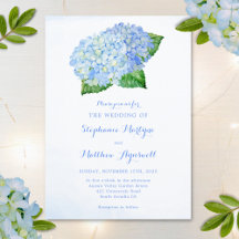 Blue Hydrangea Wasserfarbe Blumenzehen