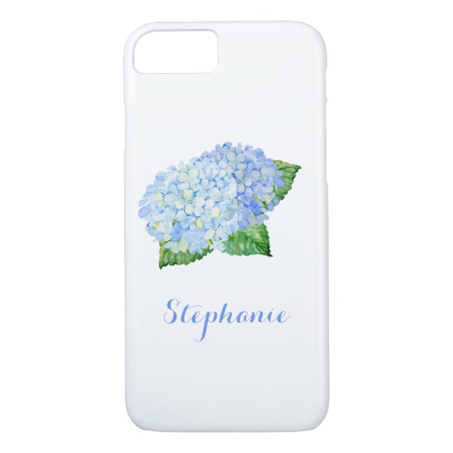Blue Hydrangea Watercolor Case-Mate iPhone Hülle (Rückseite)