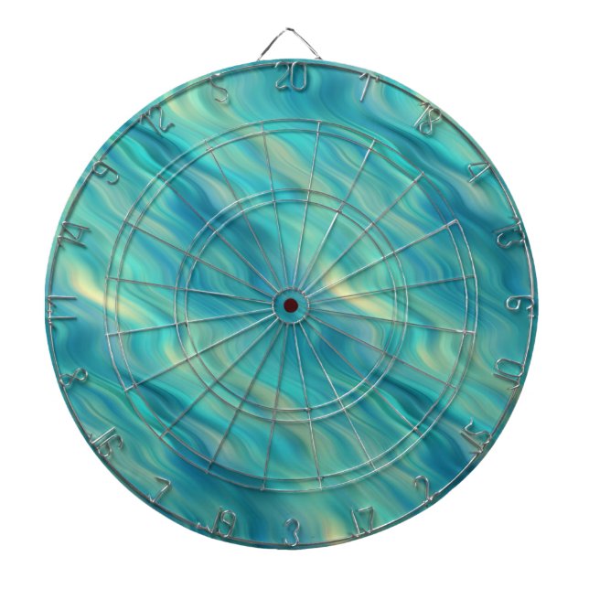 Blue Hydrangea Wavy Texture Dartscheibe (vorne)