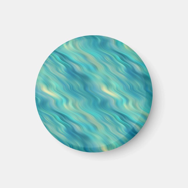 Blue Hydrangea Wavy Texture Magnet (Vorne)