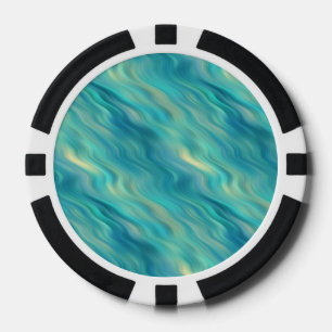 Blue Hydrangea Wavy Texture Pokerchips