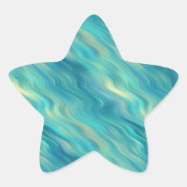 Blue Hydrangea Wavy Texture Stern-Aufkleber