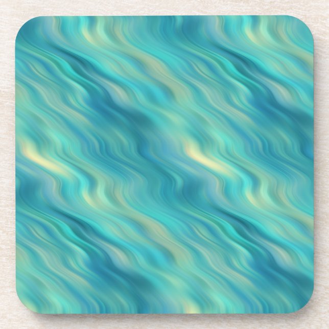 Blue Hydrangea Wavy Texture Untersetzer (Vorderseite)