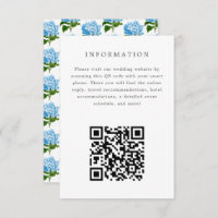 Blue Hydrangea Wedding Einladungskarte