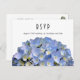 Blue Hydrangea Wedding Menu UAWG Postcard Einladungspostkarte (Vorne/Hinten)
