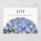 Blue Hydrangea Wedding Menu UAWG Postcard Einladungspostkarte (Vorderseite)