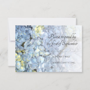 Blue Hydrangea Wedding RSVP Response Card