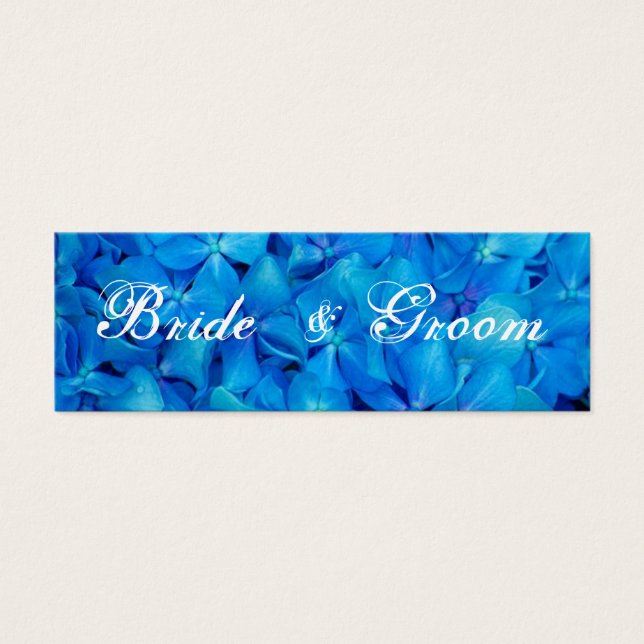 Blue Hydrangea Wedding Vielen Dank Tag Card (Vorderseite)