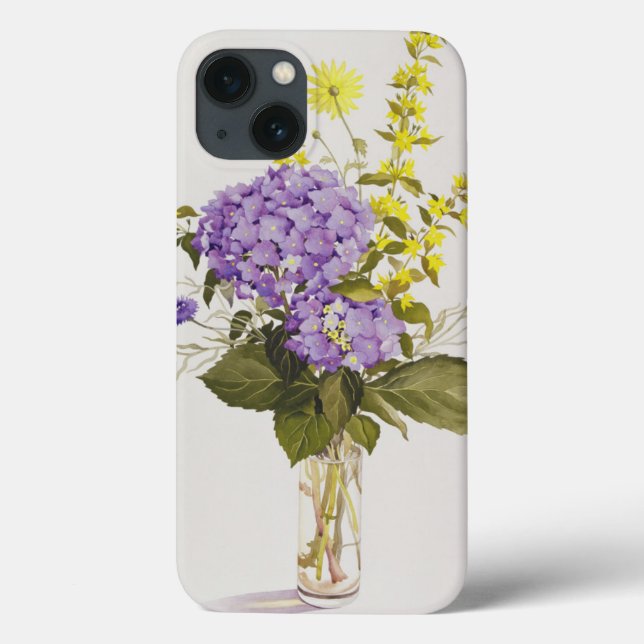 Blue Hydrangea with Yellow Loosestrife Case-Mate iPhone Hülle (Rückseite)