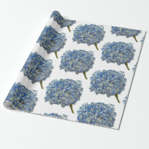 Blue Hydrangea Wrapping Paper