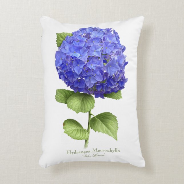 Blue Hydrangea Zierkissen (Vorderseite(Vertikal))