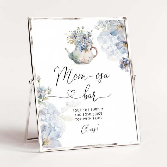 Blue Hydrangeas Baby braut Mama-osa Bar Poster (Von Creator hochgeladen)