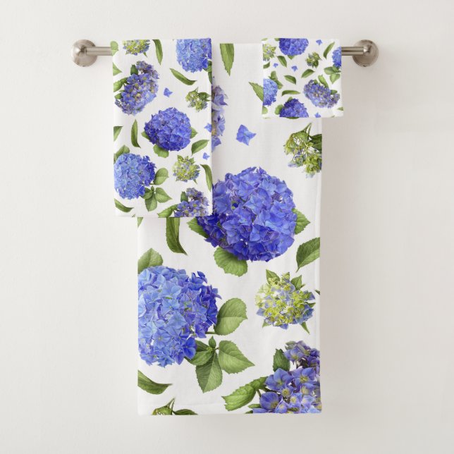 Blue Hydrangeas Badhandtuch Set (Insitu)