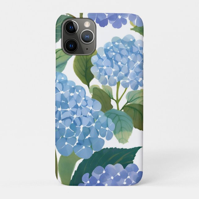 Blue Hydrangeas | Beautiful Floral Bush Case-Mate iPhone Hülle (Rückseite)
