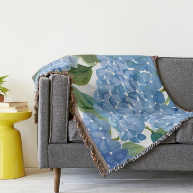 Blue Hydrangeas | Beautiful Floral Bush Decke (Von Creator hochgeladen)