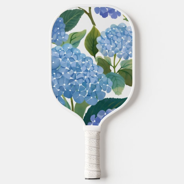 Blue Hydrangeas | Beautiful Floral Bush Pickleball Schläger (Vorderseite)