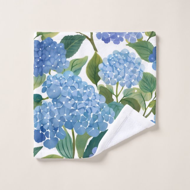 Blue Hydrangeas | Beautiful Floral Bush Waschlappen (Waschlappen)