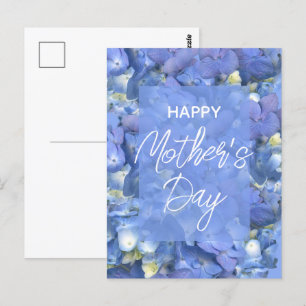 Blue Hydrangeas Blooms Muttertag Postkarte