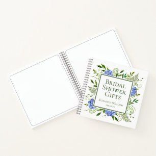 Blue Hydrangeas Brautparty Geschenke Notizbuch