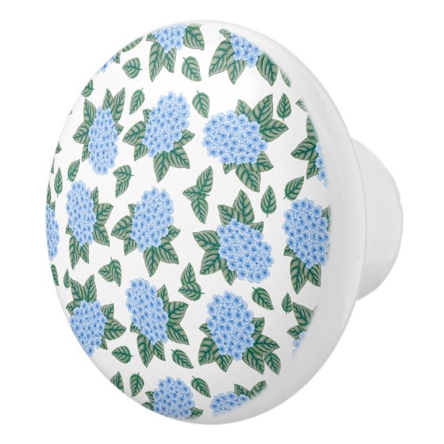 Blue Hydrangeas Custom Keramik Knob Keramikknauf (Rechts)