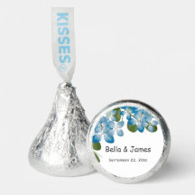 Blue Hydrangeas Floral Wedding Sticker