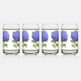 Blue Hydrangeas florale botanische Kunst Dosenglas