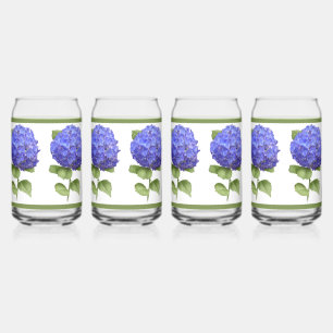 Blue Hydrangeas florale botanische Kunst Dosenglas