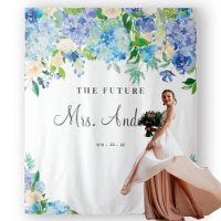 Blue Hydrangeas Future Frau Brautparty Backdrop