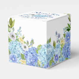 Blue Hydrangeas Grünpflanzen Blumengeschenk Hochze Geschenkschachtel