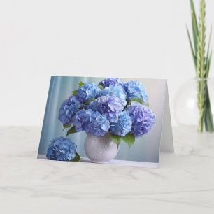 Blue Hydrangeas Grußkarte Feiertagskarte
