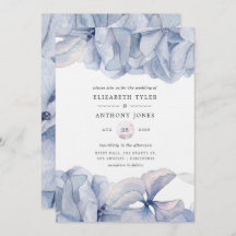 Blue Hydrangeas Hochzeitseinladung