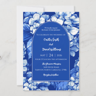 Blue Hydrangeas Hochzeitseinladung Einladung