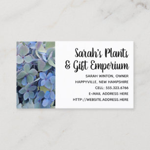 Blue Hydrangeas Kinderzimmer Pflanze Business Card Visitenkarte