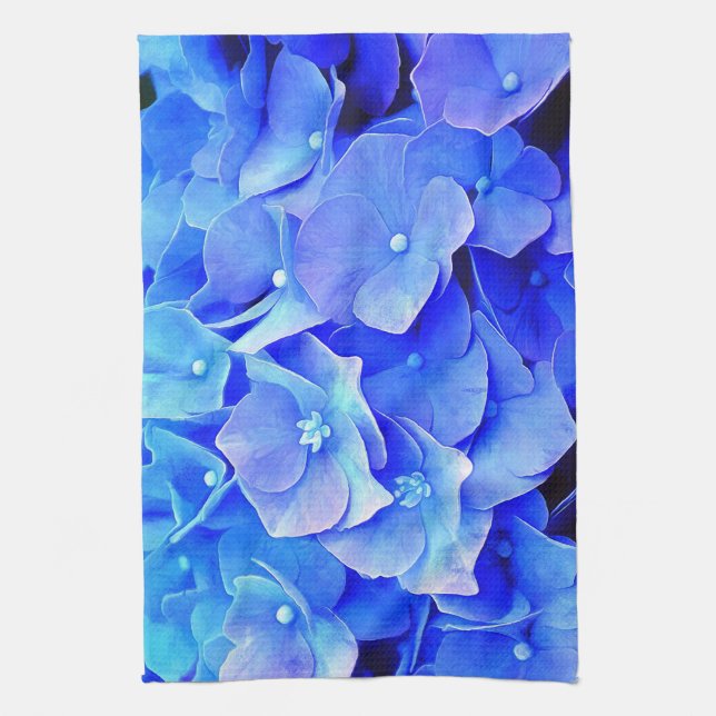 Blue Hydrangeas Küchentücher (Vertikal)
