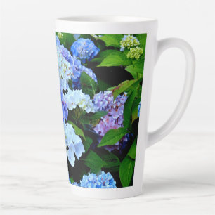 Blue Hydrangeas Latte Tasse