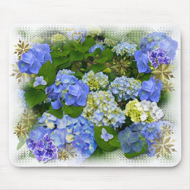 BLUE HYDRANGEAS~ Mousepad (Vorne)