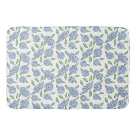 Blue Hydrangeas Preppy Coastal New England Badematte